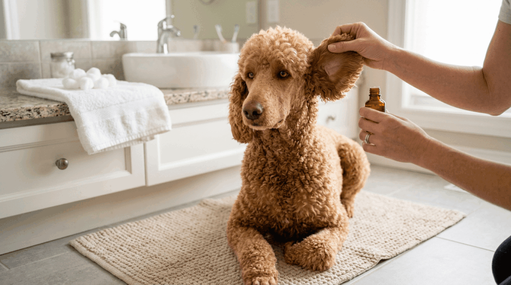 How to clean a Poodle's ears